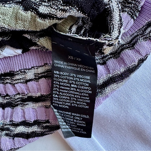 WHBM Multi-Stripe Cardigan Purple Sz XS - Picture 6 of 10